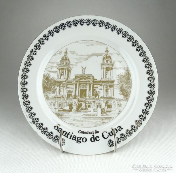 1A243 Kubai porcelán falitányér Santiago de Cuba