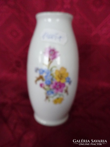 Hollóház vase with flower pattern, height 11.5 Cm.
