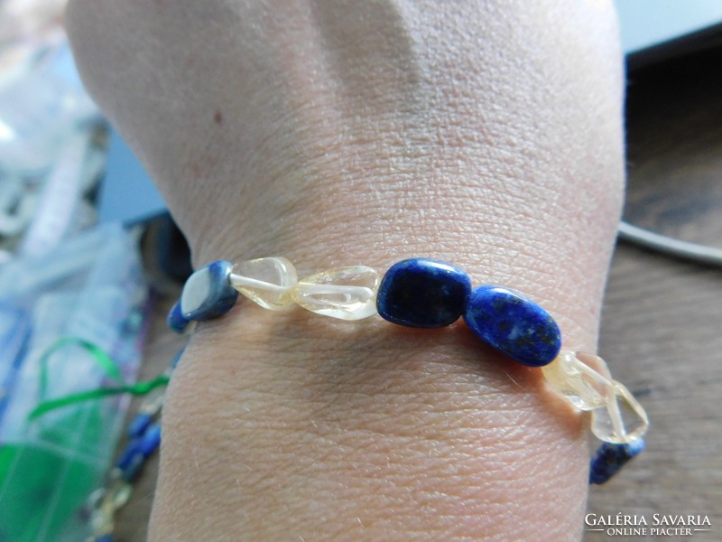 Citrine and lapis lazuli bracelet original!