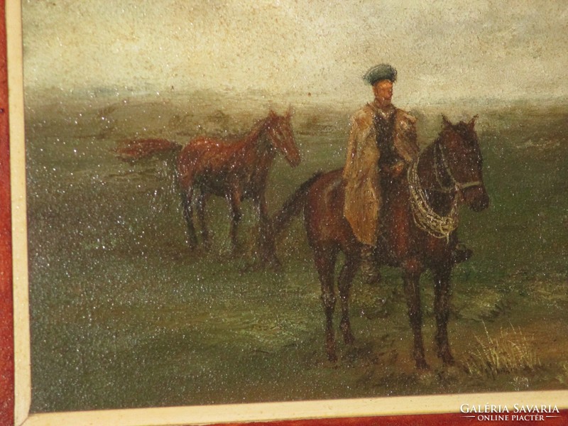 Hortobágy Bán Tibor festmény keretezve 40x60, 28x48 cm vászonra