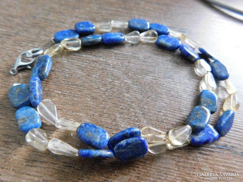 Citrine and lapis lazuli necklace original!