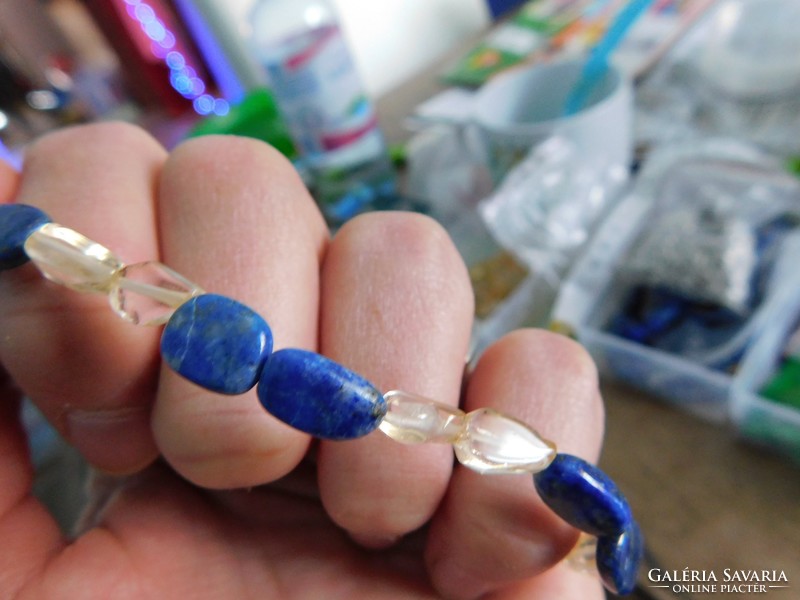 Citrin és lápisz lazuli karkötő eredeti!