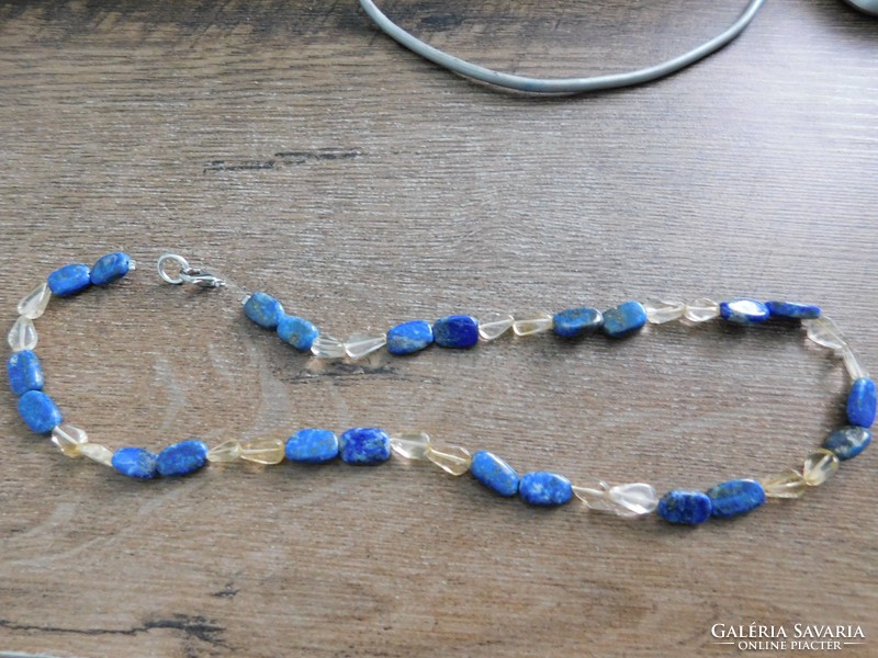 Citrine and lapis lazuli necklace original!