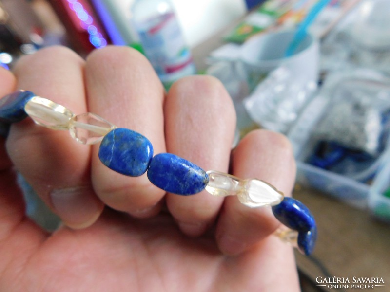 Citrine and lapis lazuli necklace original!