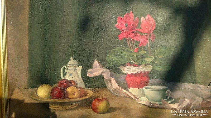 Bánovszky M./Beszterceb.1895-1995/ Asztali csendélet c.festménye-anno Képcsarnokos