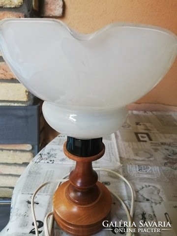 Retro lamp wood-glass