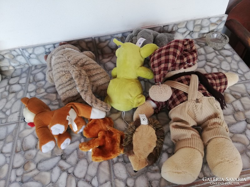 7 Pcs plush, plush toys, boomi, toy, cat, dog, hedgehog, tomy fox