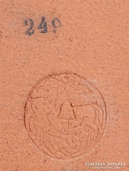 0X415 St. Pankratius majolika fali relief 24 cm
