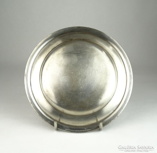 0U620 Antik ezüstözött bécsi Hermann tányér 21 cm