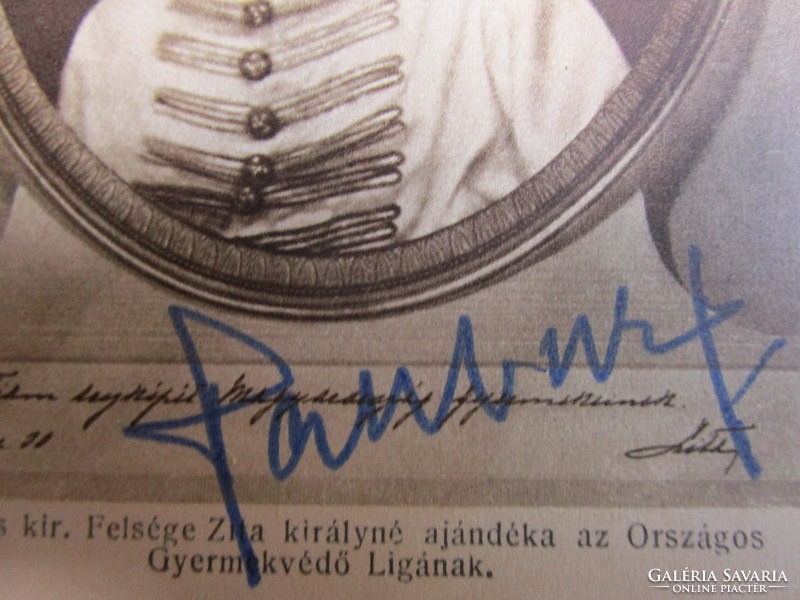 Handwritten signature Crown Prince Otto of Habsburg coronation heir to the throne 1916 signed after the fact curiosities