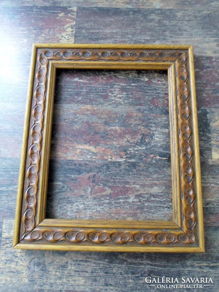 Old carved hardwood beautiful picture frame