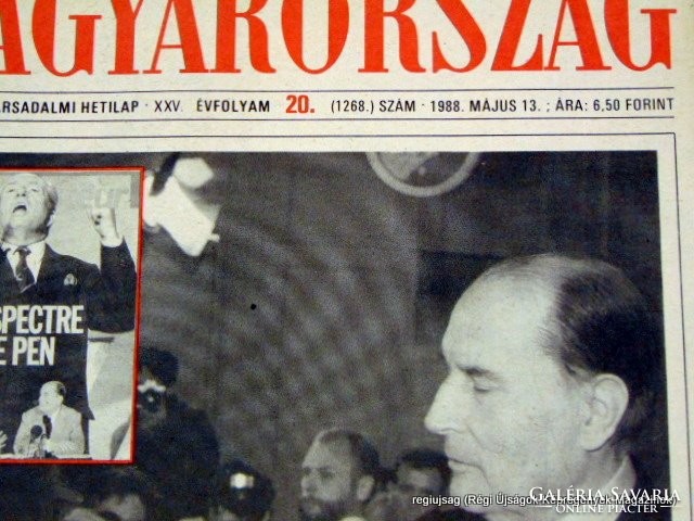 1988 május 13  /  MAGYARORSZÁG  /  Régi ÚJSÁGOK KÉPREGÉNYEK MAGAZINOK Szs.:  14742