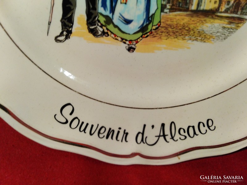 1222 Sarreguemines francia tányér jelenetes 25 cm 