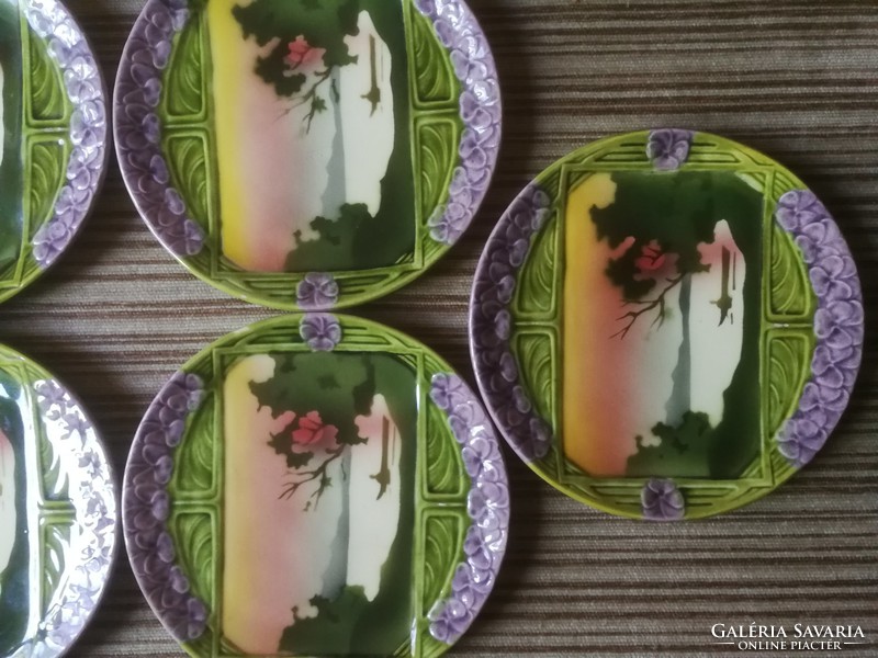 Körmöcbányai fali tányérok 5 db