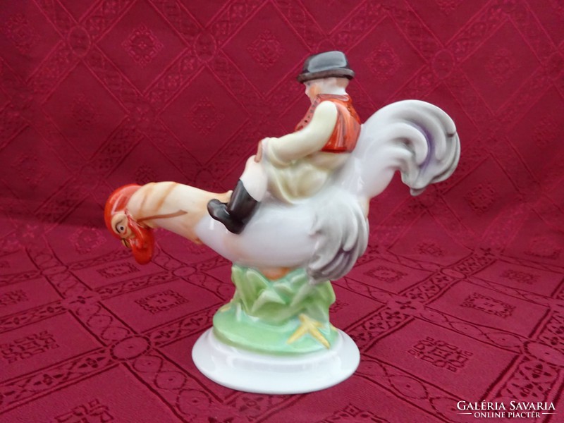 Herend porcelain rooster marci, length 18 cm, height 14 cm. Numbered. He has!