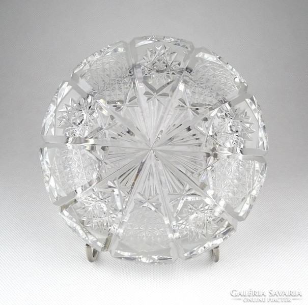 1A301 Vastag falú ólomkristály hamutál 15 cm