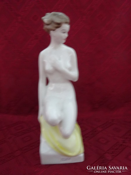 Hollóház porcelain female nude sculpture, height 30 cm. Numbered. He has!