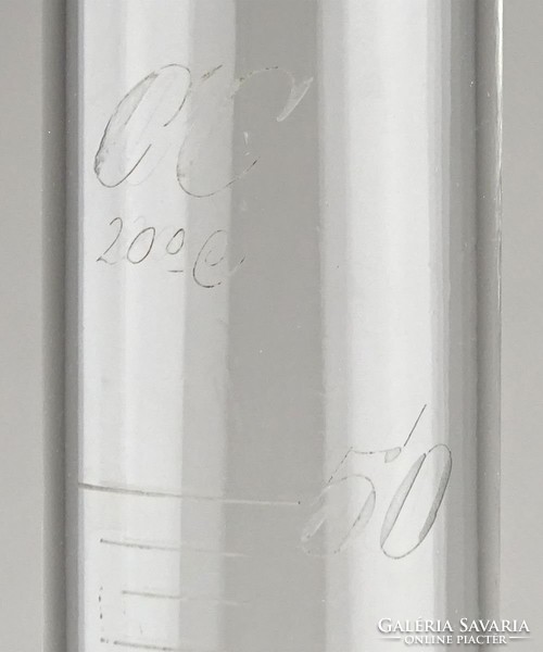 1A299 Antik csőrös kalibrált patika laboratóriumi üveg edény 19.5 cm