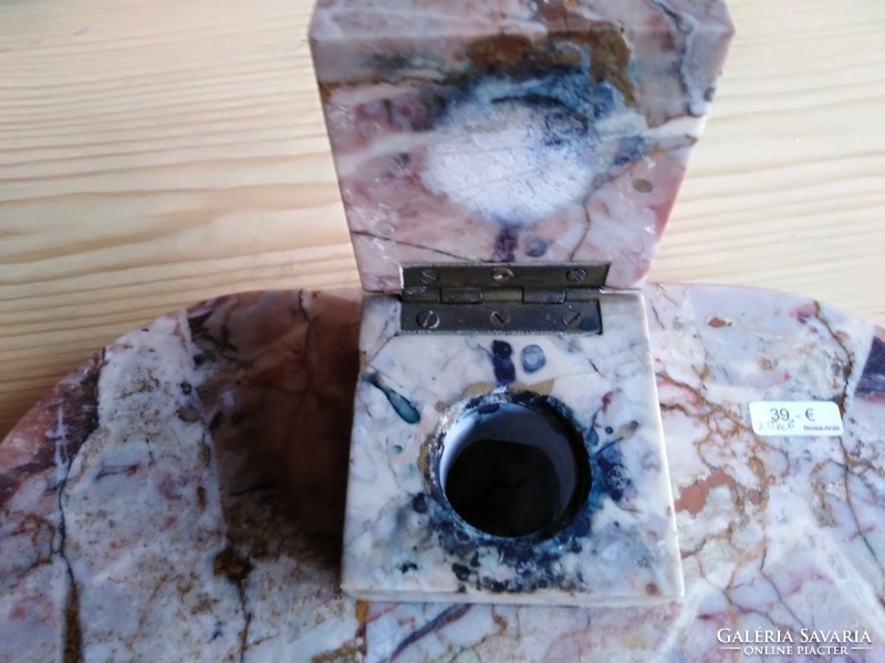  Antik márvány kalamáris tintatartó itatós készlet  30x18 és az itatós 17 cm 