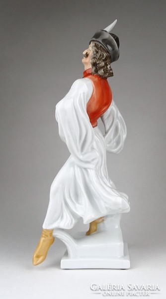 1A365 Táncoló juhász Herendi porcelán figura első osztályú jelzéssel 29 cm
