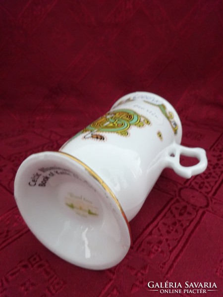 Irish royal porcelain cup, held in a display case, height 11 cm. He has!