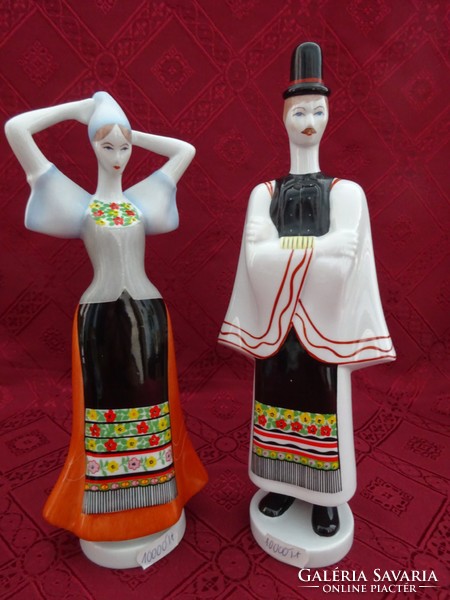 Porcelain figurine of Aquincum, girl in folk costume. He has!