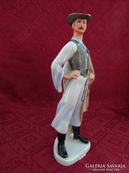 Aquincum porcelán figurális szobor, csikós férfi, magassága 28 cm. Vanneki!