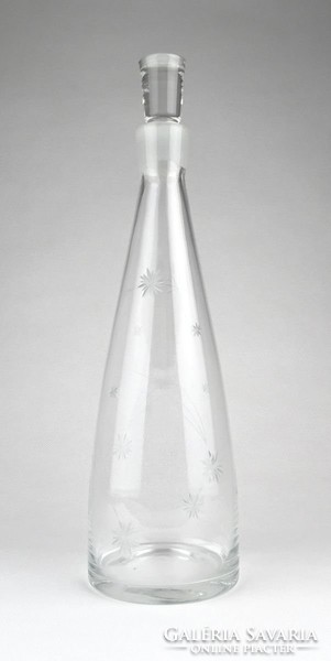 1A444 Régi csiszolt dugós üveg kiöntő 27.5 cm