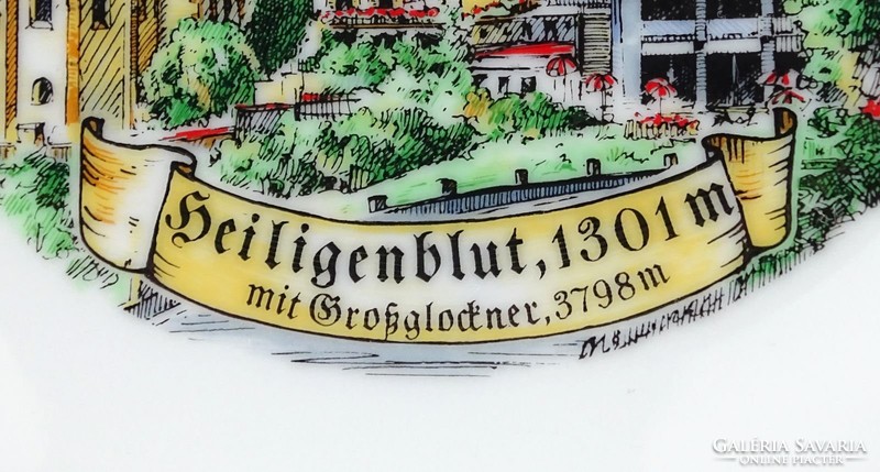 1A476 Heiligenblut porcelán dísztányér 17 cm