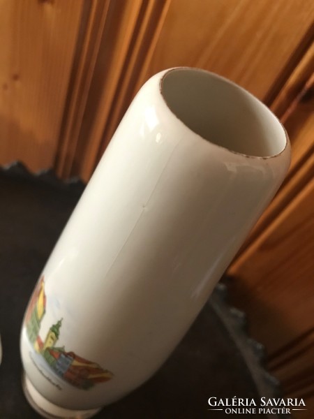 Aquincum porcelán váza + hamutál Szombathely 