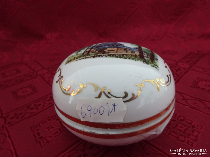 Zsolnay porcelain antique shield seal sugar holder, diameter 9 cm. He has!