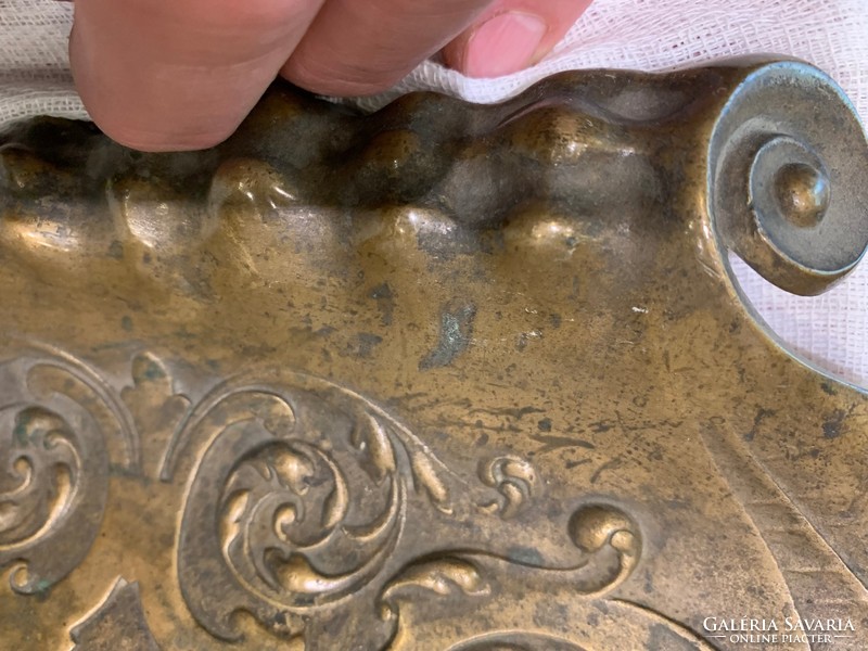 Névjegy kártyatartó bronz kagyló formájú