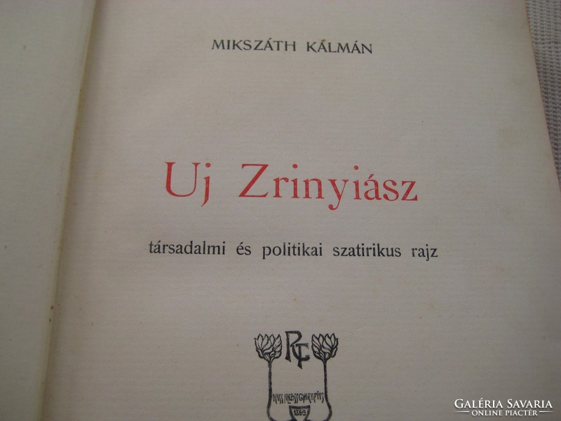 Mikszáth k. The new zrínyiász, nice condition