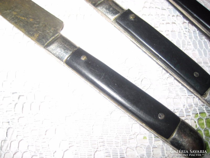 Antique small knives with ebony handle 14.5 cm