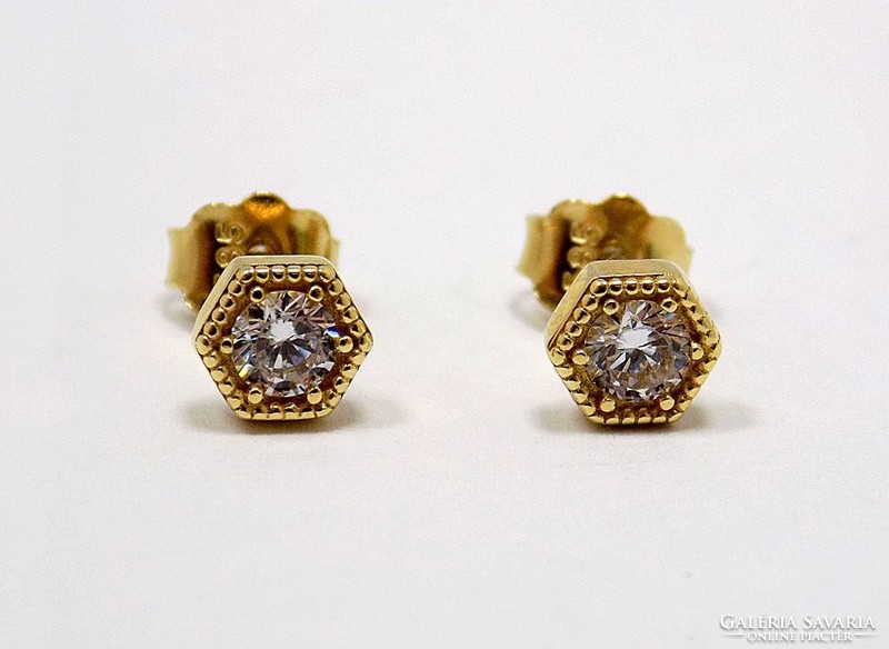 Gold earrings with stones (zal-au69764)
