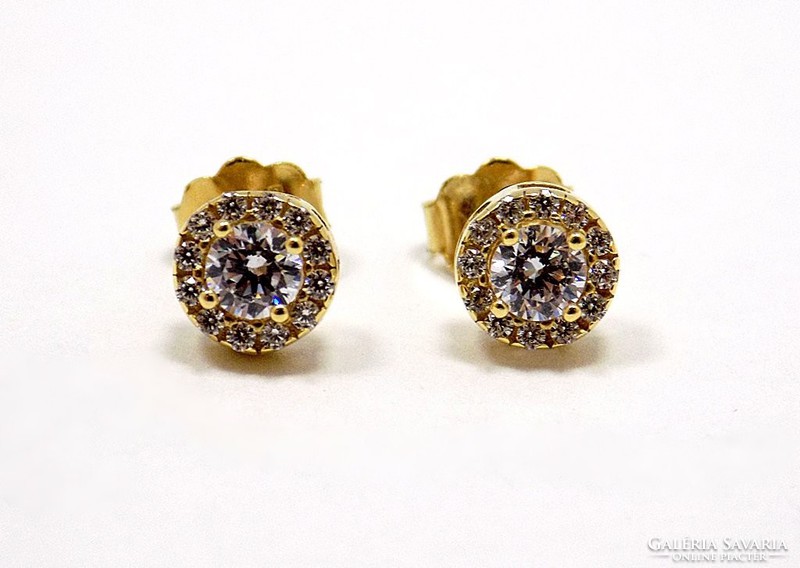 Gold earrings with stones (zal-au76821)
