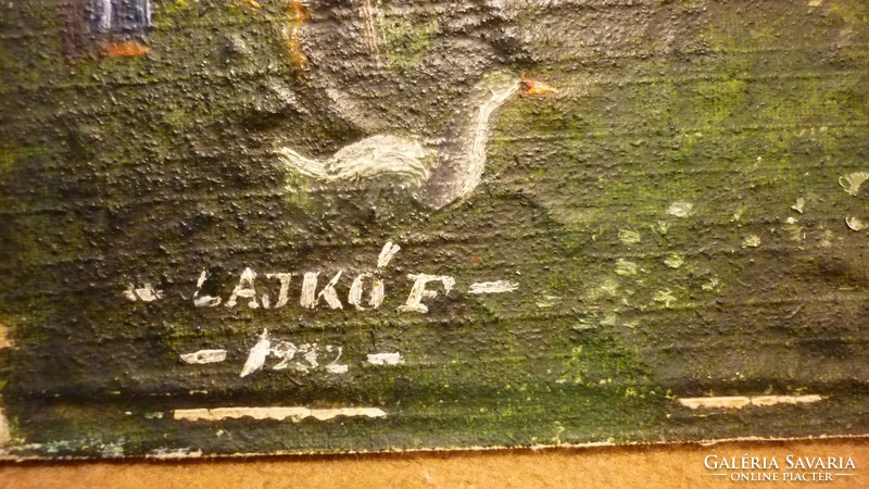 Oil painting marked R/ laikó f