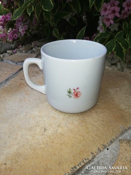 Beautiful zsolnay porcelain flower mug, nostalgia piece, peasant decoration, collectible beauty