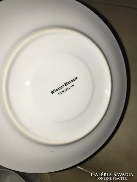 Wiener Barock porcelán kávés / teás készlet kiöntő csésze...