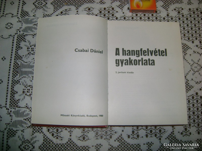 Csabai Dániel: A hangfelvétel gyakorlata - 1980