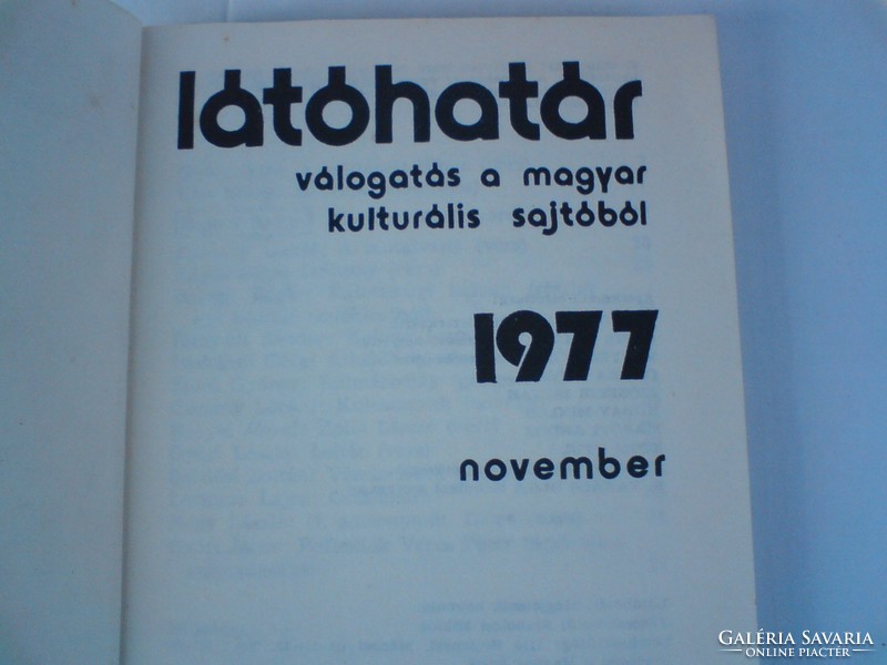Régi magazin (newspaper) horizon 1977 November - a selection from the Hungarian cultural press