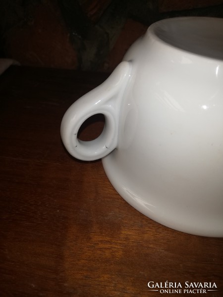 White koma mug, koma cup, antique, porcelain. Nostalgia