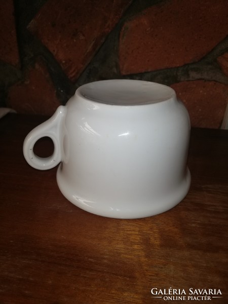 White koma mug, koma cup, antique, porcelain. Nostalgia