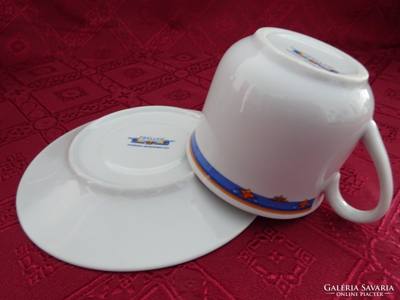 Prelude fine porcelain - Italian quality teacup + placemat. He has!