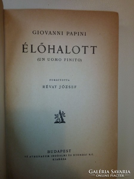 Giovanni Papini: Élőhalott