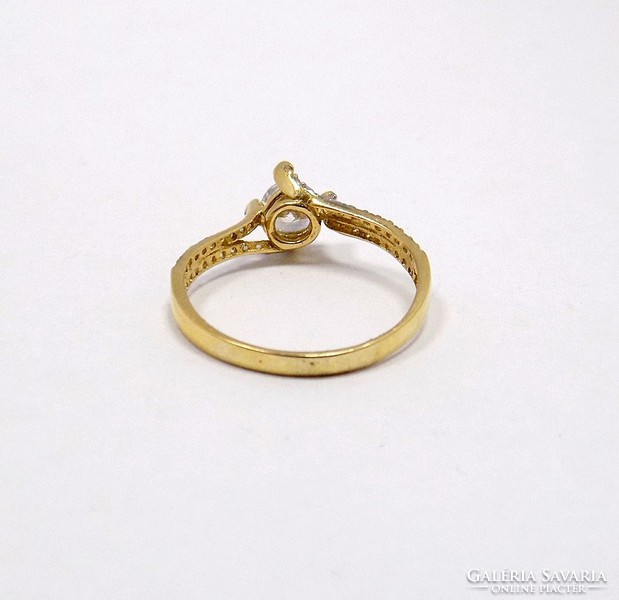 Gold ring with stones (zal-au87112)
