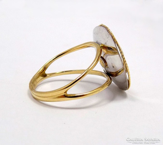 Sárga-fehér arany gyűrű (ZAL-Au85172)
