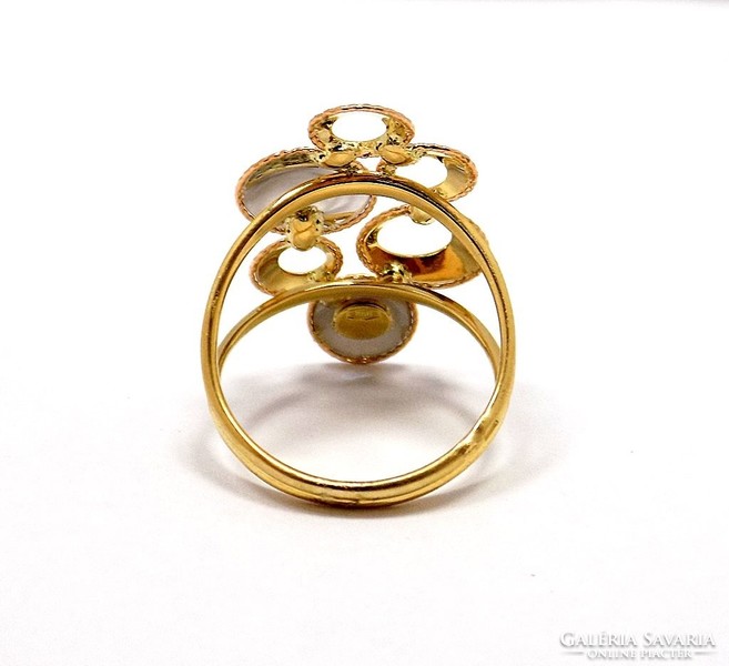 Sárga-fehér arany gyűrű (ZAL-Au85178)