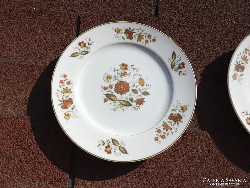 A pair of Melissa large flat plates with a floral pattern