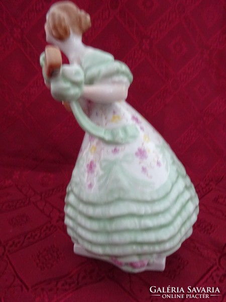 Herend porcelain frosted statue, height 21 cm. Green. He has!